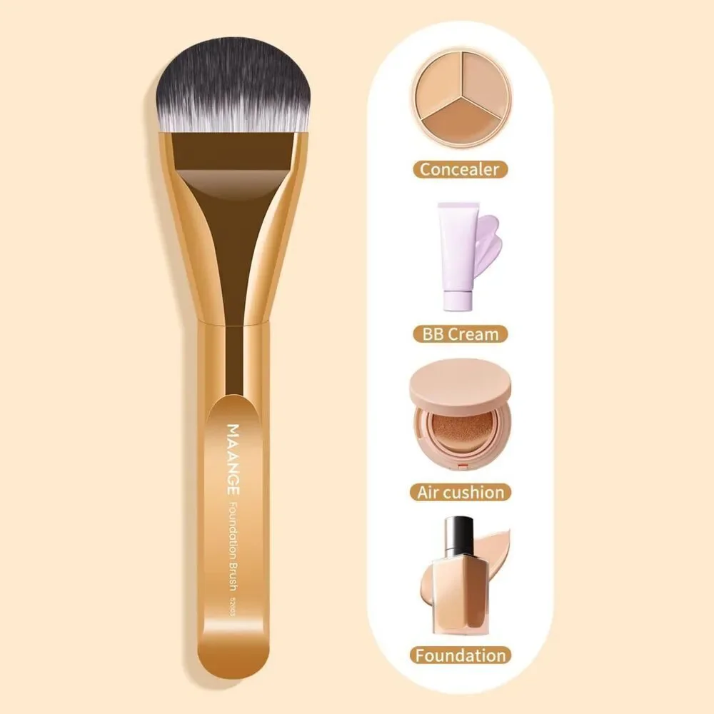 Maange 5 Pieces Gold Double-ended Kabuki Foundation Makeup Brushes Set
